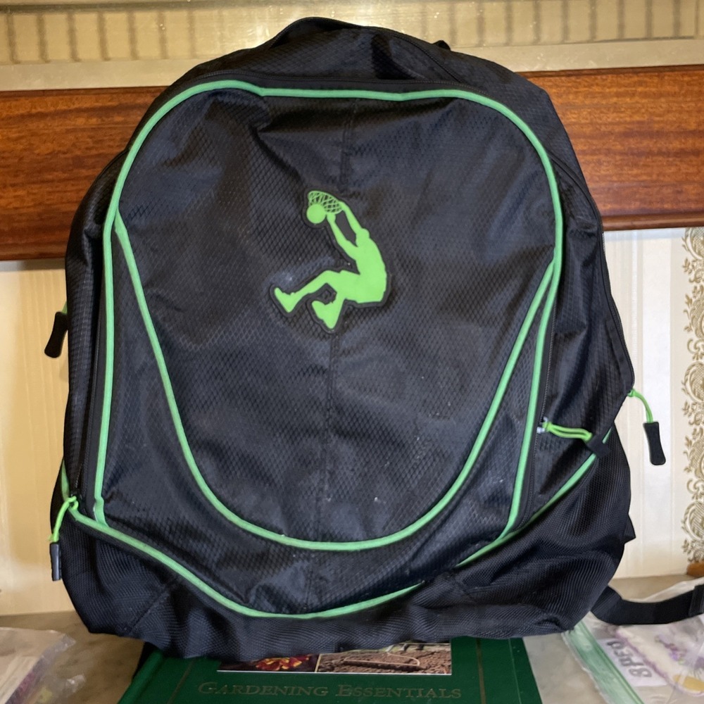 2015 Shaq Shaquille O'Neil Backpack School Bag Black Neon Green
